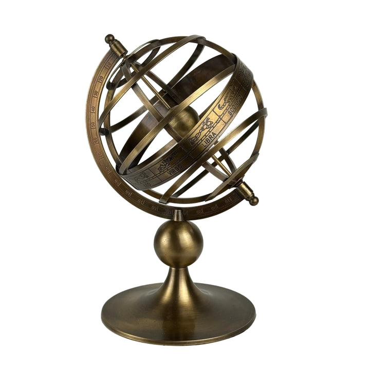 Pequeña esfera armilar de latón (Escultura de latón)