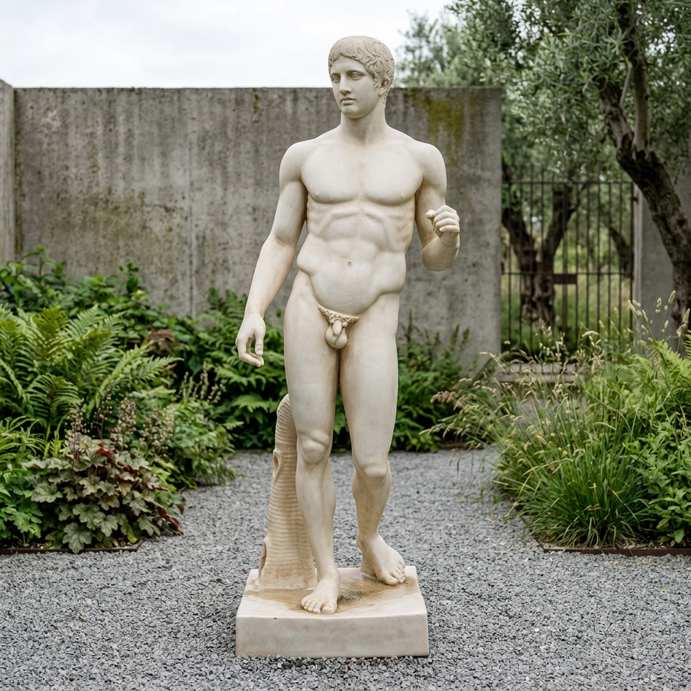 Estatua de Guerrero Griego - Escultura de jardín a tamaño real (grande)