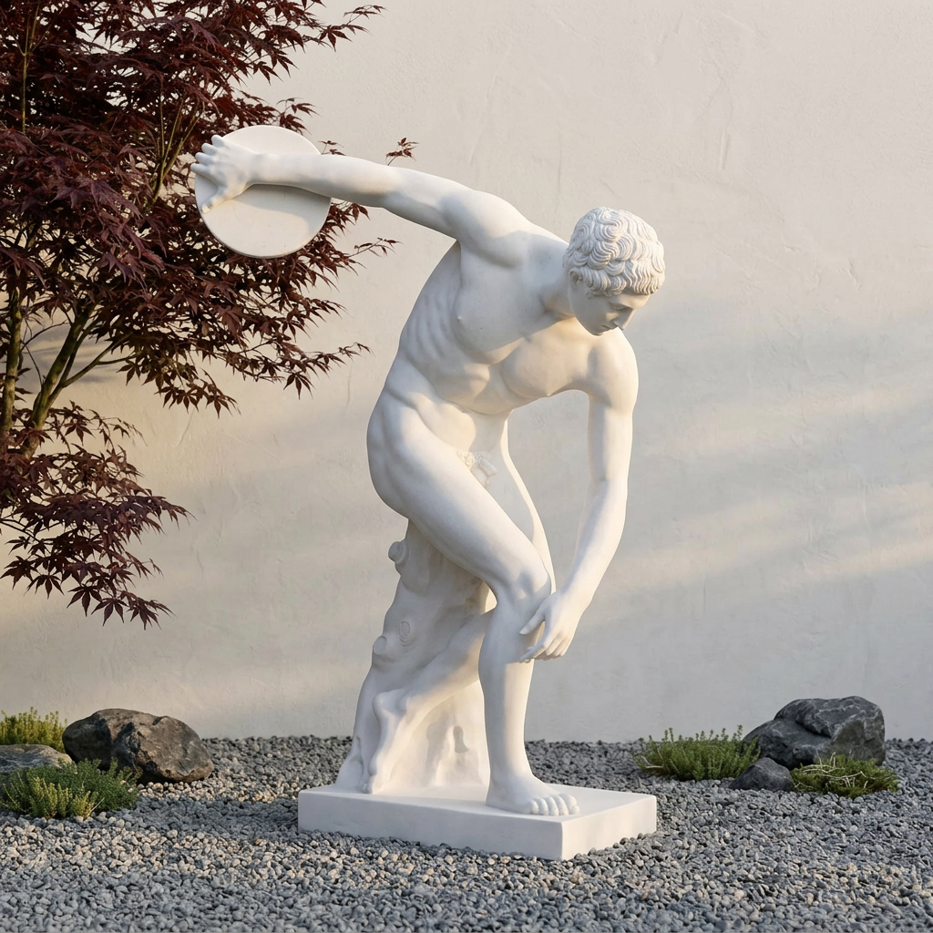 Estatua de Discóbolo - escultura de jardín a tamaño real (grande)