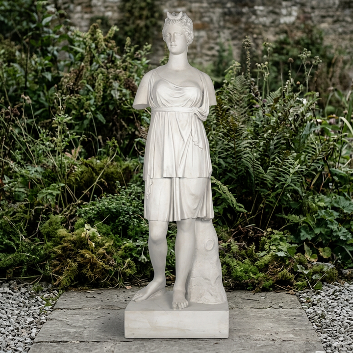 Estatua de Diana como Diosa de la luna (grande) - Escultura de jardín a tamaño real