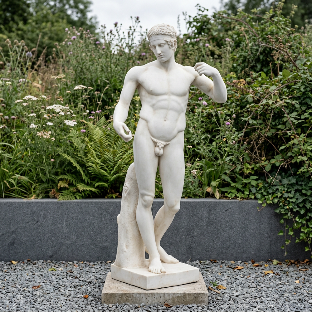 Estatua de Atleta Griego - Escultura de jardín a tamaño real (grande)