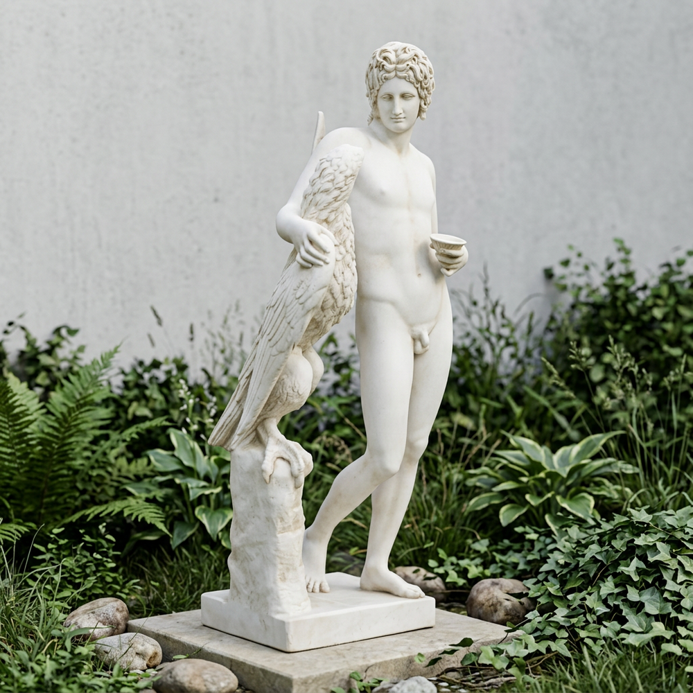 Estatua de Ganímedes - Escultura de jardín a tamaño real (grande)