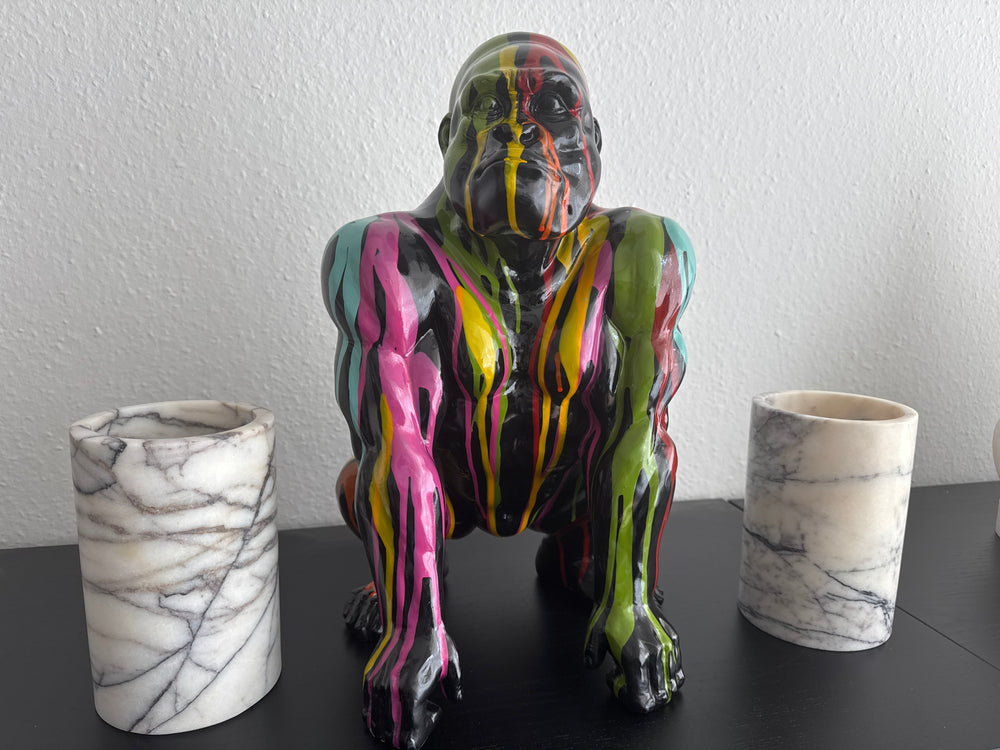 Estatua de Gorila Pop Art (Arte Moderno con Salpicaduras)
