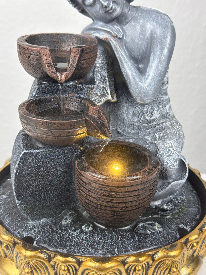 Fuente Interior de Buda – Tranquilidad Zen con Luz y Agua