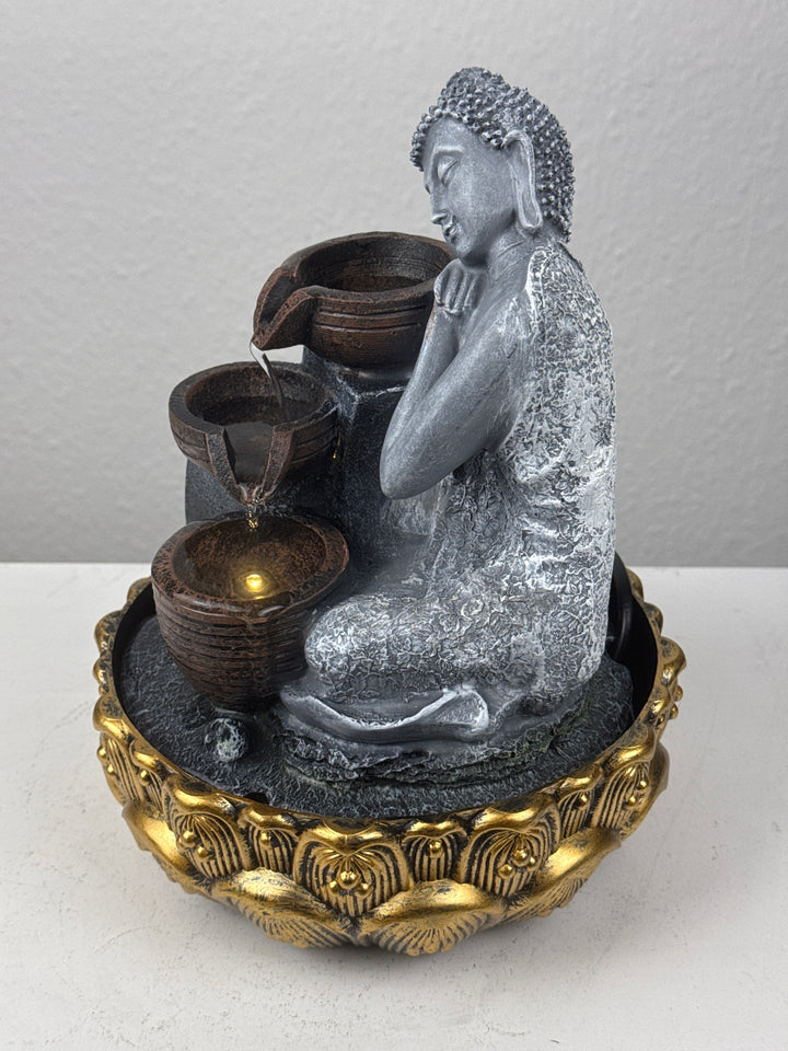 Fuente Interior de Buda – Tranquilidad Zen con Luz y Agua