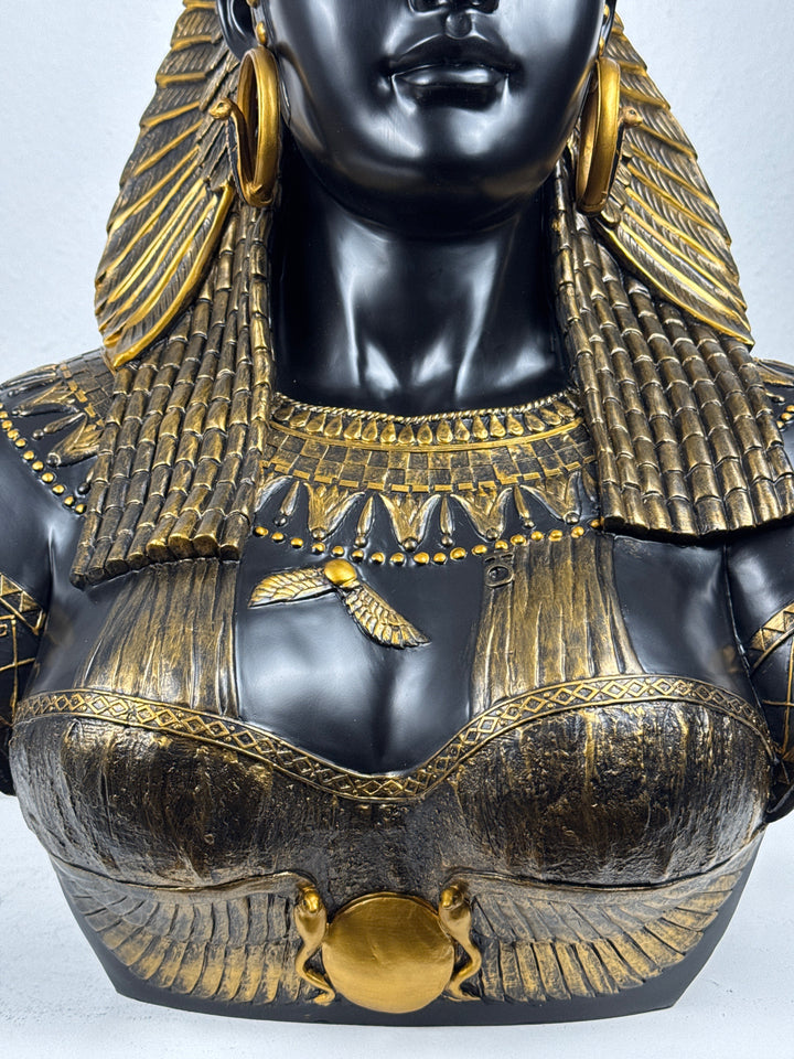 Busto de Cleopatra, Reina de Egipto (Negro y Dorado)
