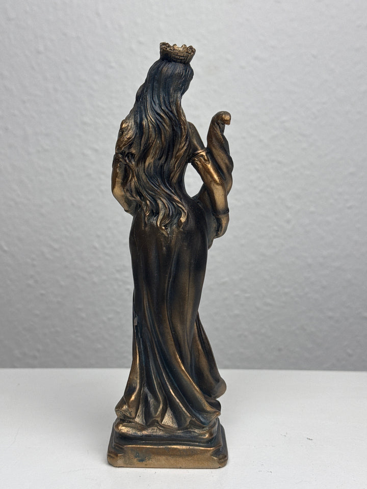 Escultura de Fortuna – Diosa de la Suerte y la Riqueza (Pequeña, Acabado Latón Oscuro)