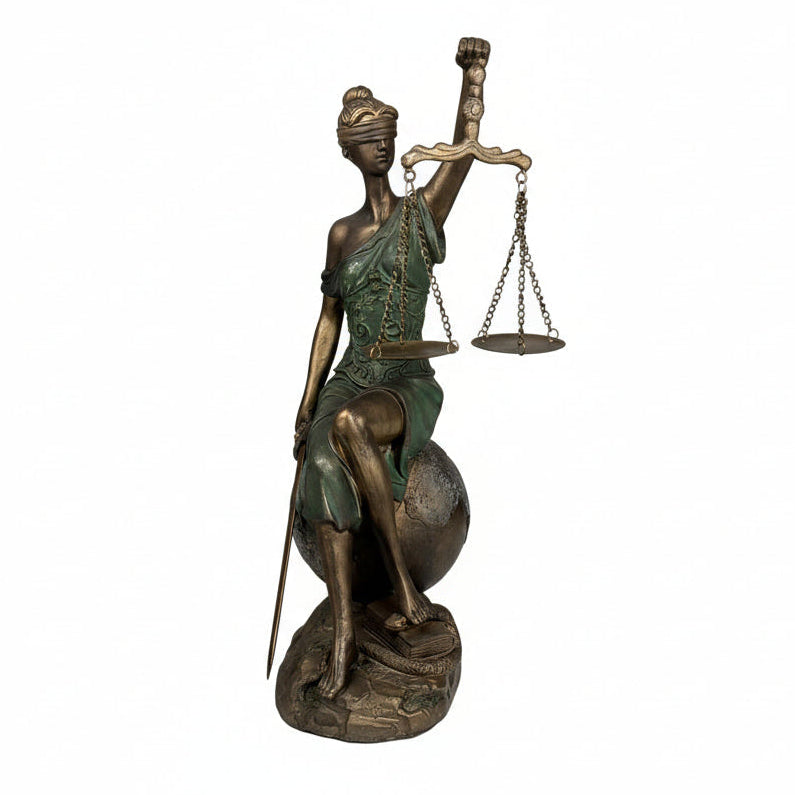 Estatua de la Dama de la Justicia – Símbolo de Ley (Acabado en Bronce)