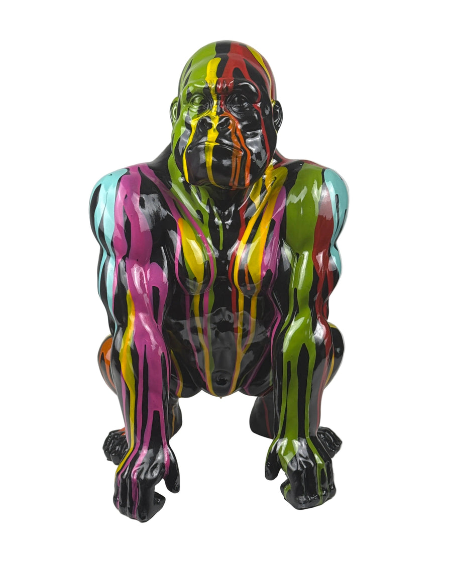 Estatua de Gorila Pop Art (Arte Moderno con Salpicaduras)