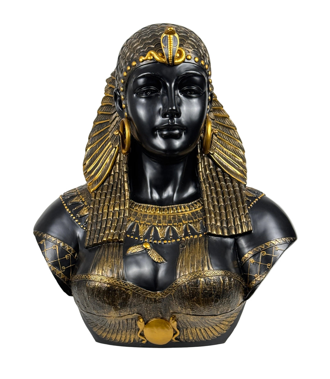 Busto de Cleopatra, Reina de Egipto (Negro y Dorado)