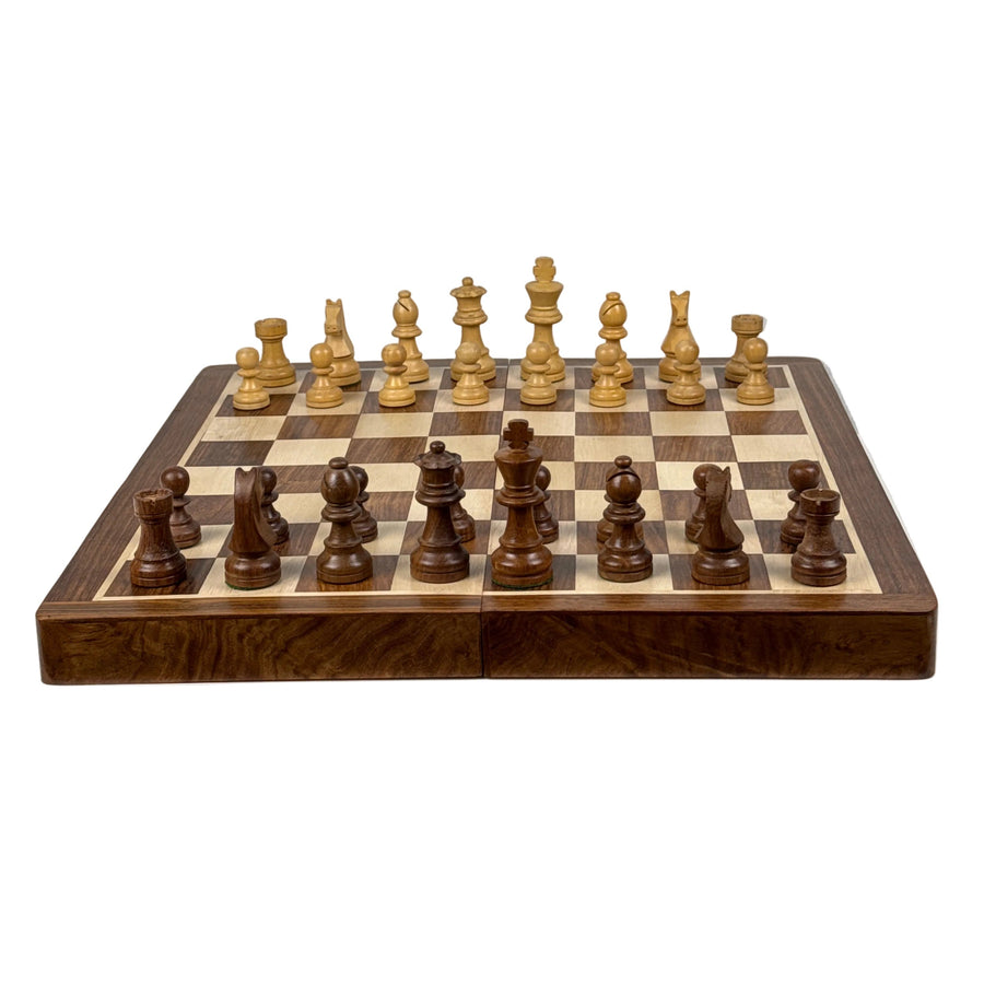 Juego de Ajedrez de Madera con Tablero (Mediano)