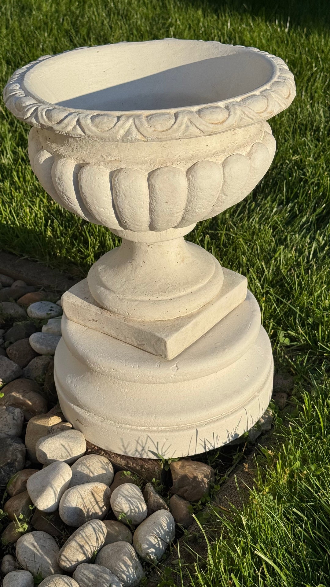 Pedestales redondos de jardín (Par de bases para estatua)