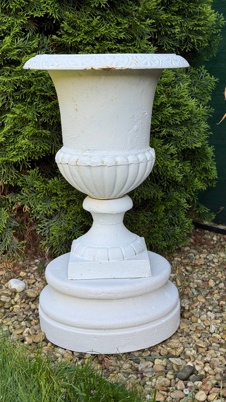 Pedestales redondos de jardín (Par de bases para estatua)