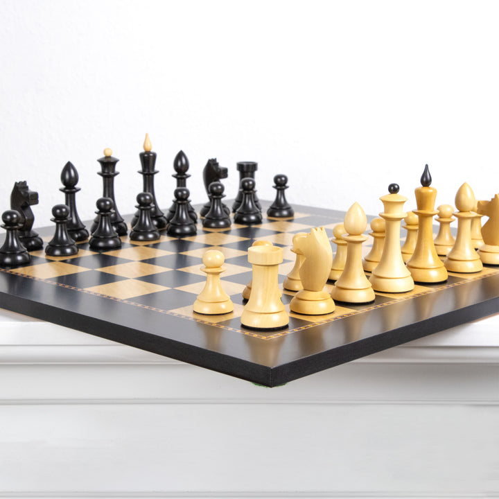 Set de Ajedrez de Madera de Torneo – Diseño Gambito de Dama – Caja de Lujo Incluida