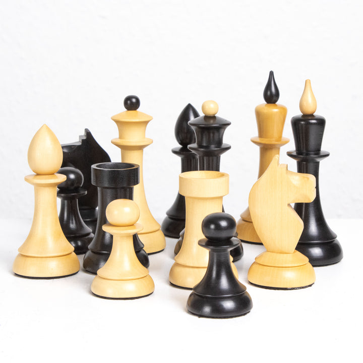 Set de Ajedrez de Madera de Torneo – Diseño Gambito de Dama – Caja de Lujo Incluida