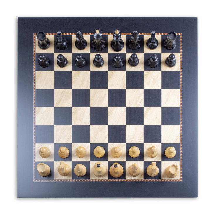 Set de Ajedrez de Madera de Torneo – Diseño Gambito de Dama – Caja de Lujo Incluida