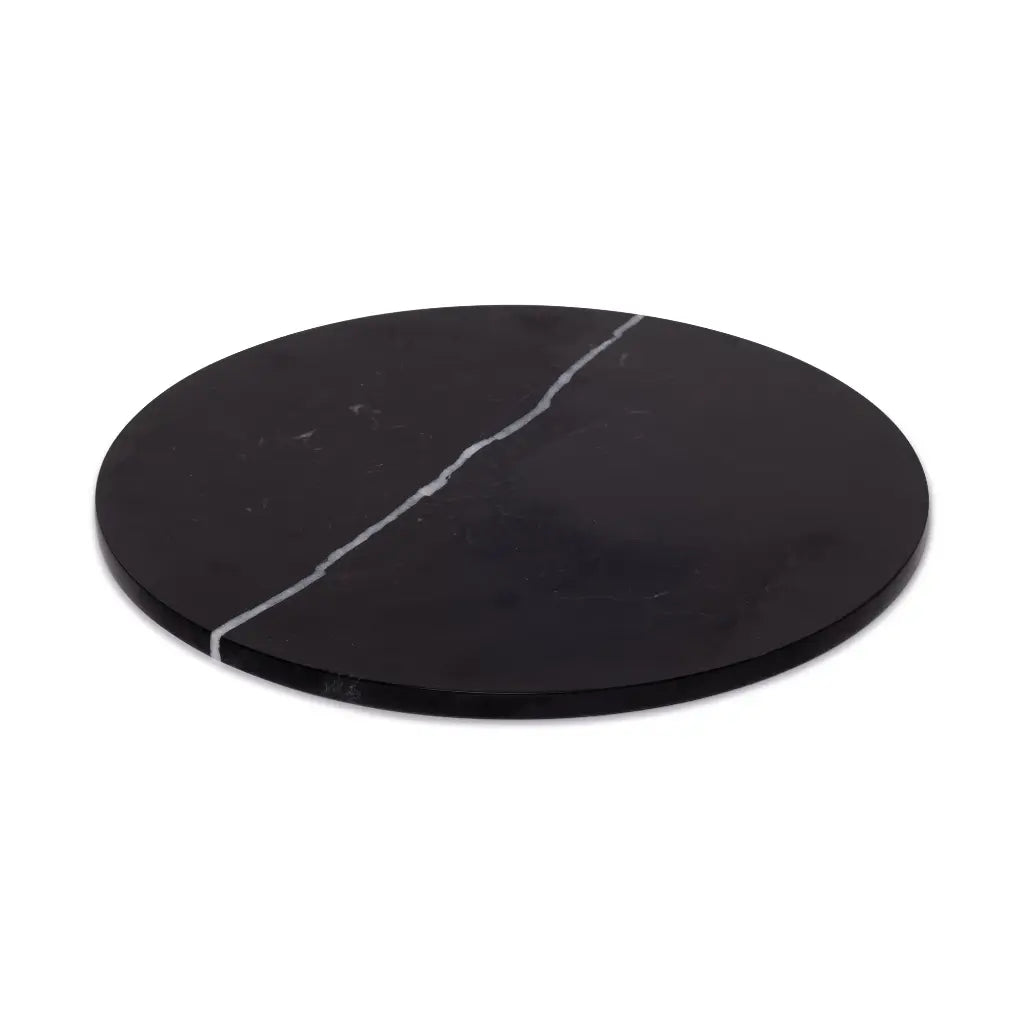 Bandeja Redonda De Mármol (Negro)