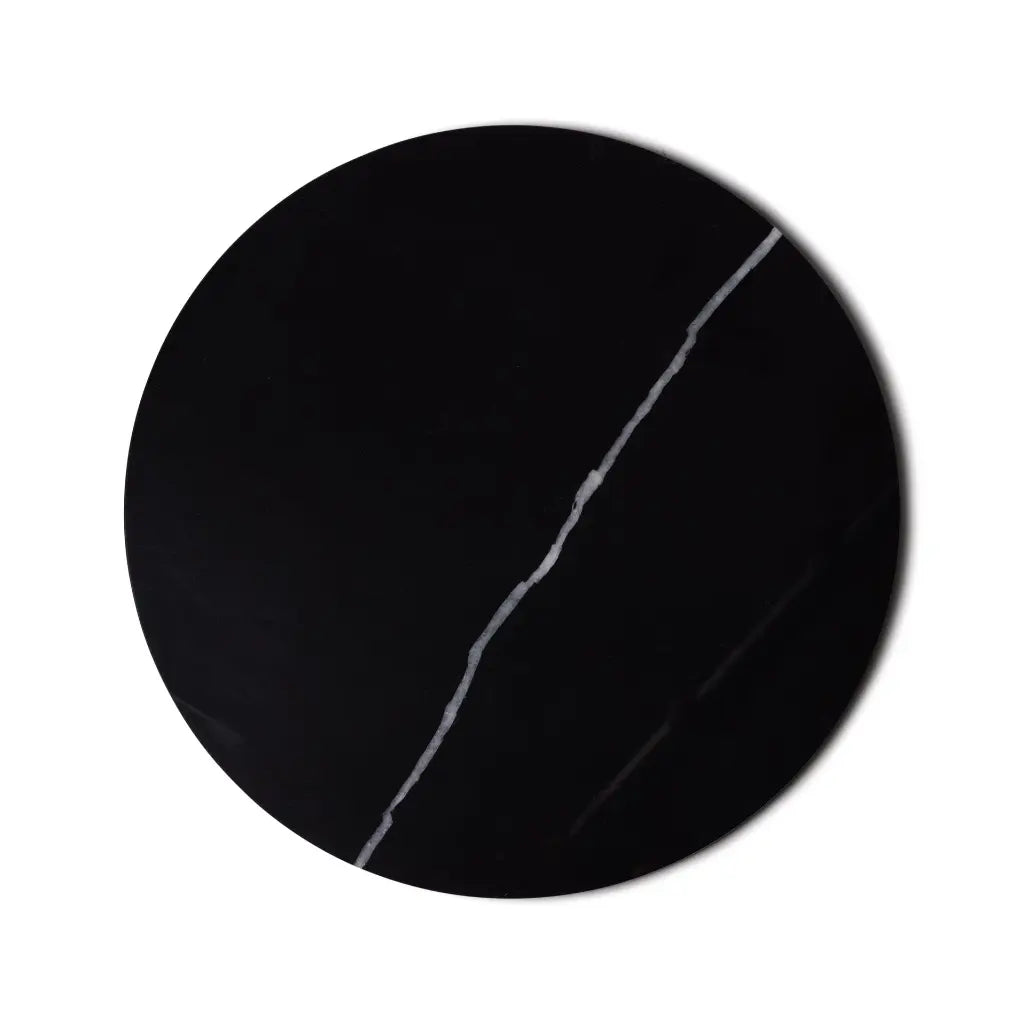 Bandeja Redonda De Mármol (Negro)