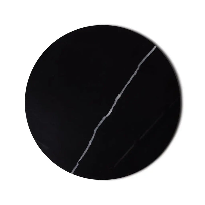 Bandeja Redonda De Mármol (Negro)
