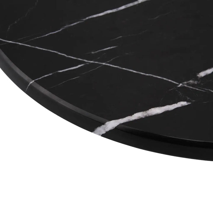 Bandeja Redonda De Mármol (Negro)