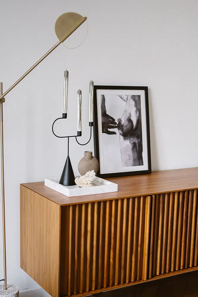 Bandeja Cuadrada De Mármol Con Bordes (Blanco)