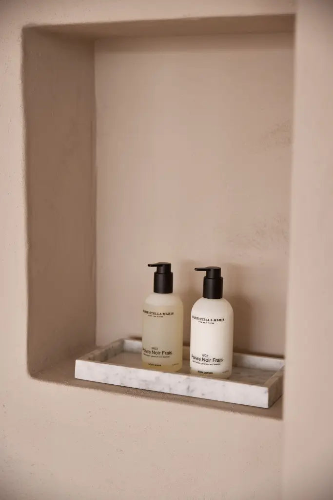 Bandeja Rectangular De Mármol Con Bordes (Blanco)