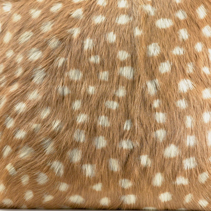 Cojín de Piel de Ciervo Marrón con Motas (Capra aegagrus hircus)