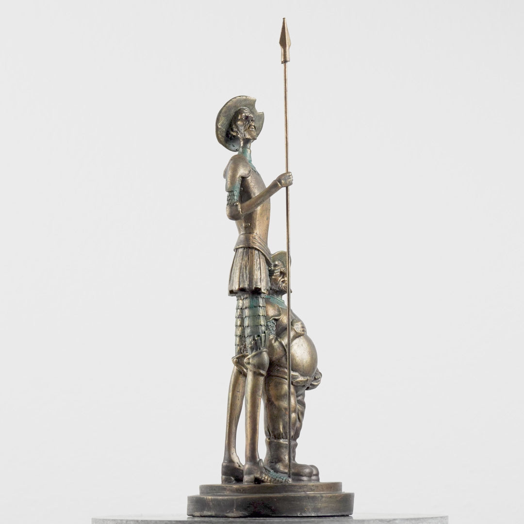 Don Quijote de la Mancha y Sancho Panza Estatua (Escultura con Acabado en Bronce)