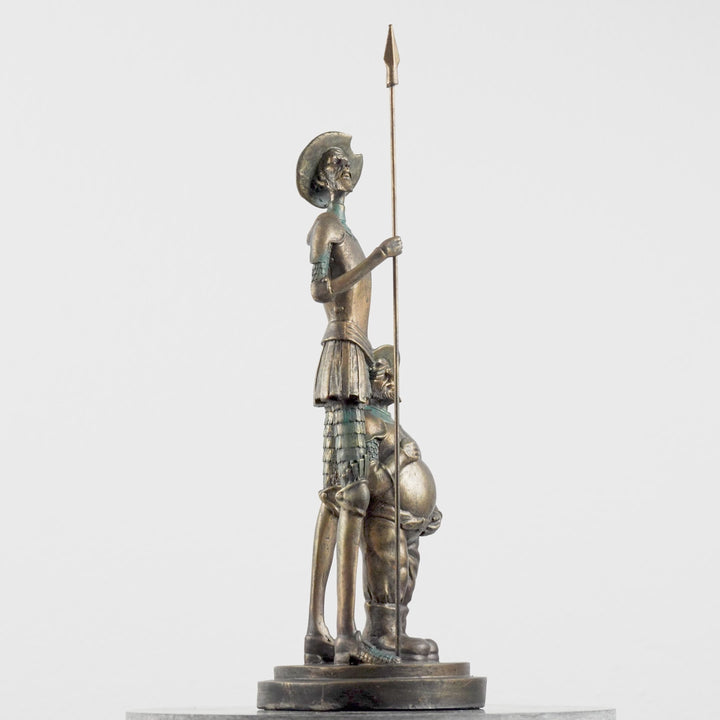 Don Quijote de la Mancha y Sancho Panza Estatua (Escultura con Acabado en Bronce)