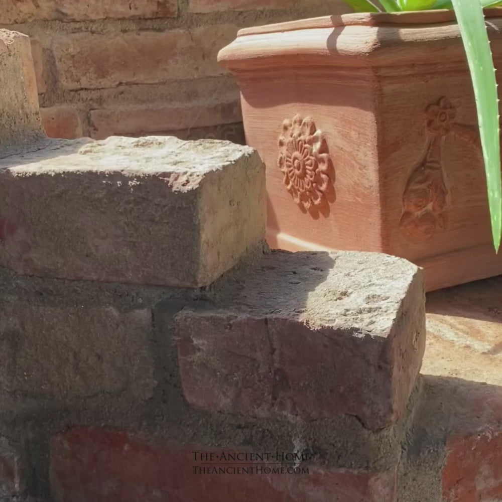 Macetero rectangular grande de terracota