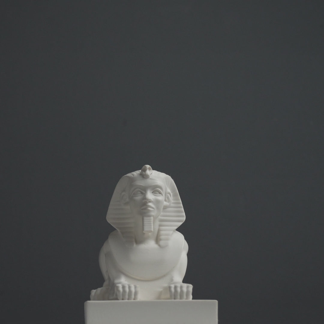 Escultura de la Esfinge Egipcia – Estatua de Giza en Blanco