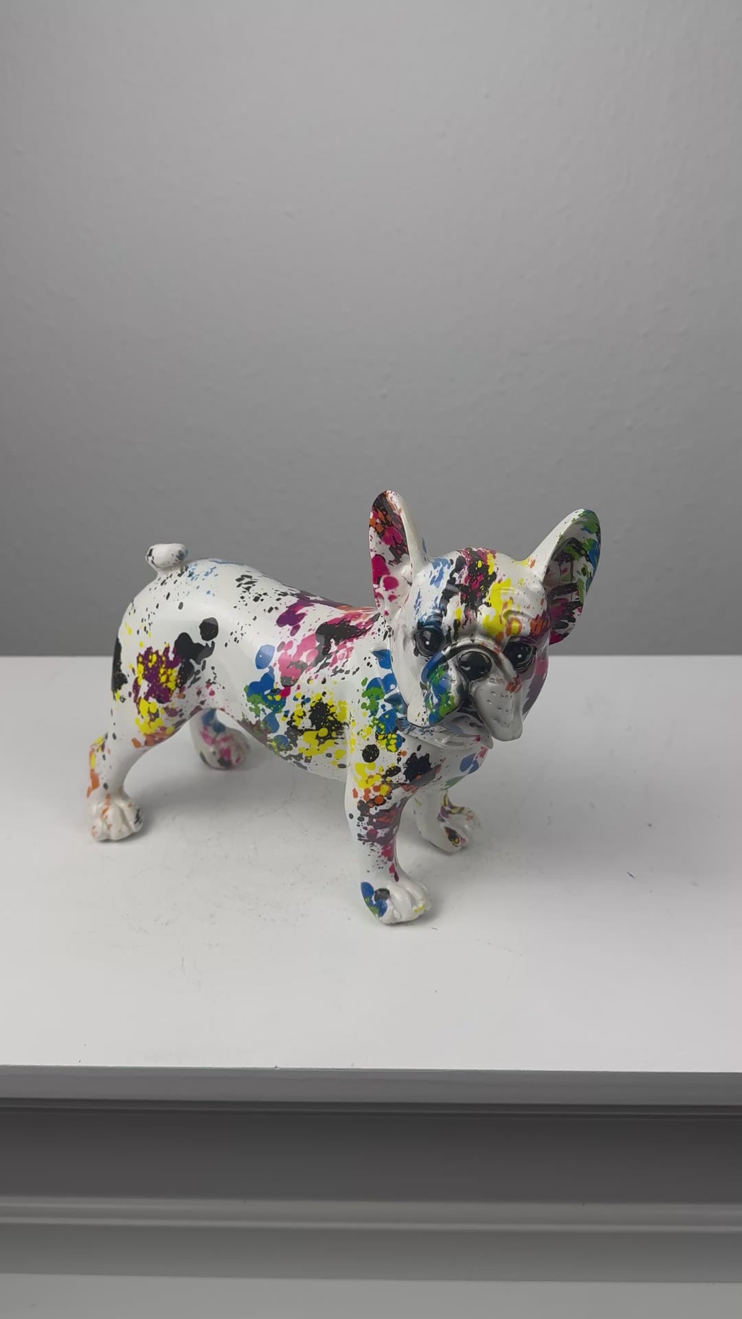 Bulldog Francés Pop Art (Arte Moderno con Salpicaduras)