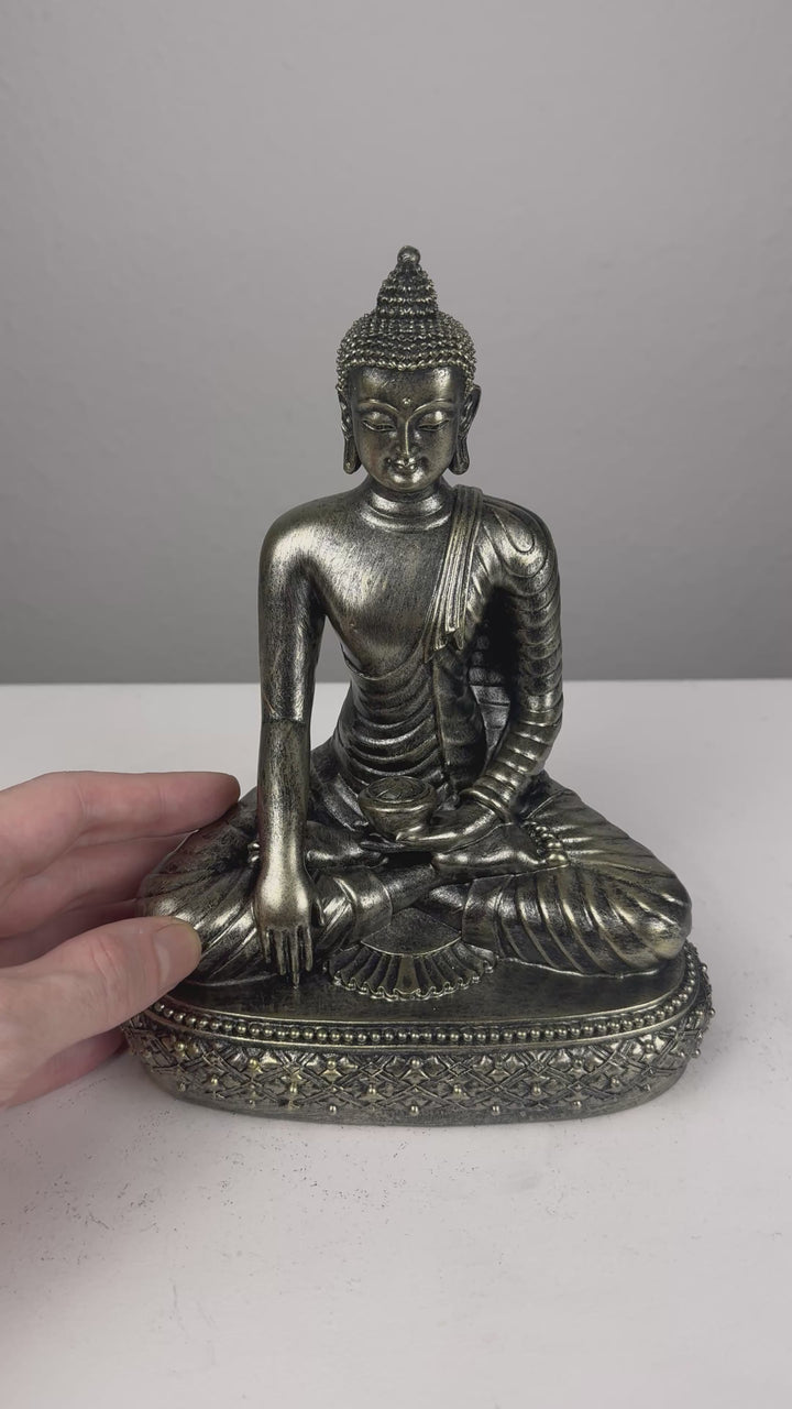 Estatua de Buda Meditando (Acabado en Bronce)